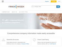 Tablet Screenshot of firmenwissen.com